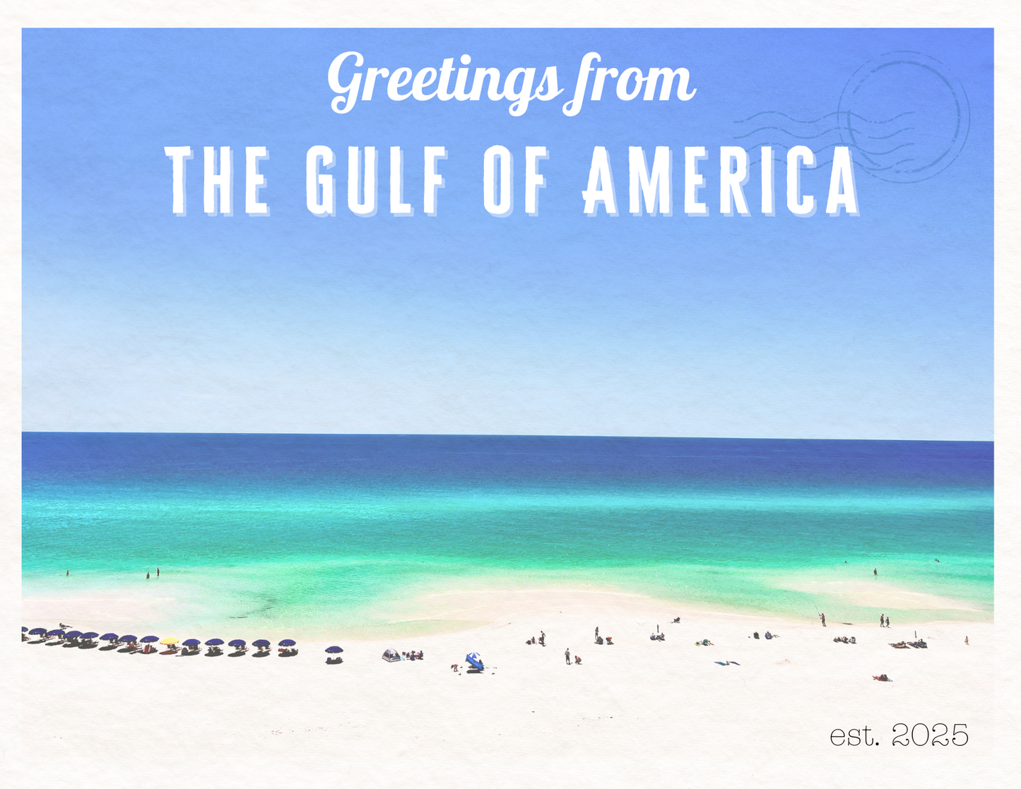 Gulf of America Postcard – Mailed for You or (1) Shipped Blank - est. 2025 Vintage-Inspired