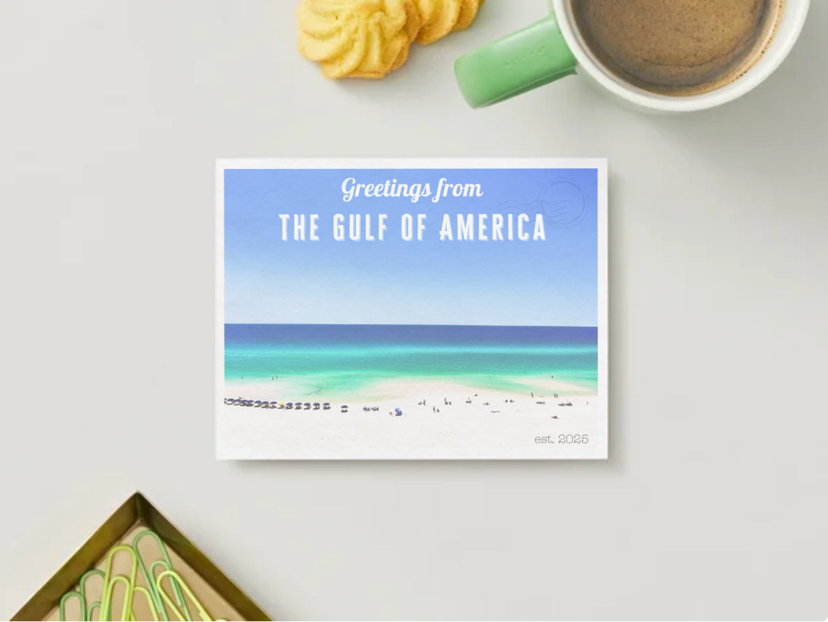 Gulf of America Postcard – Mailed for You or (1) Shipped Blank - est. 2025 Vintage-Inspired