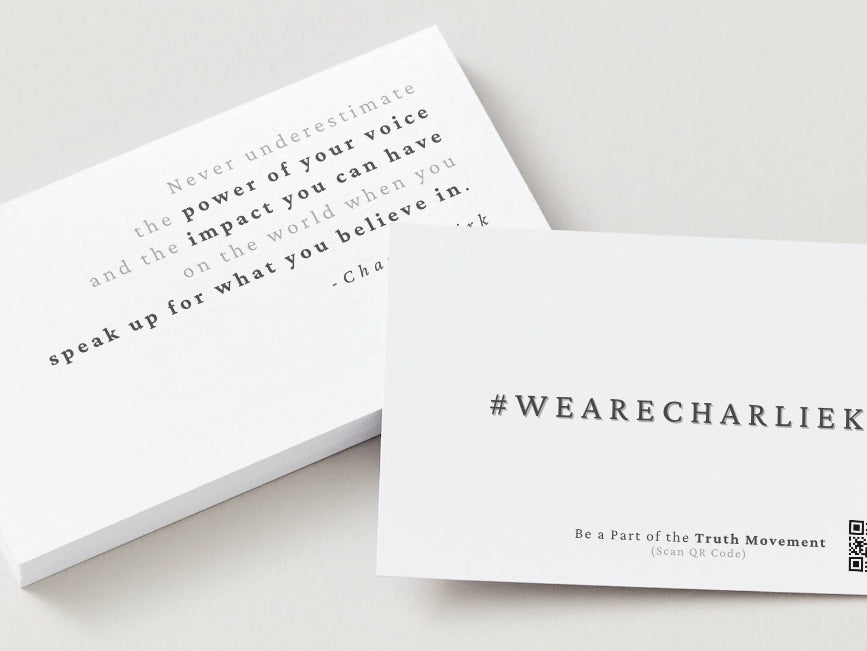 #WeAreCharlieKirk Cards - 20 Pack | Spread Truth & Love