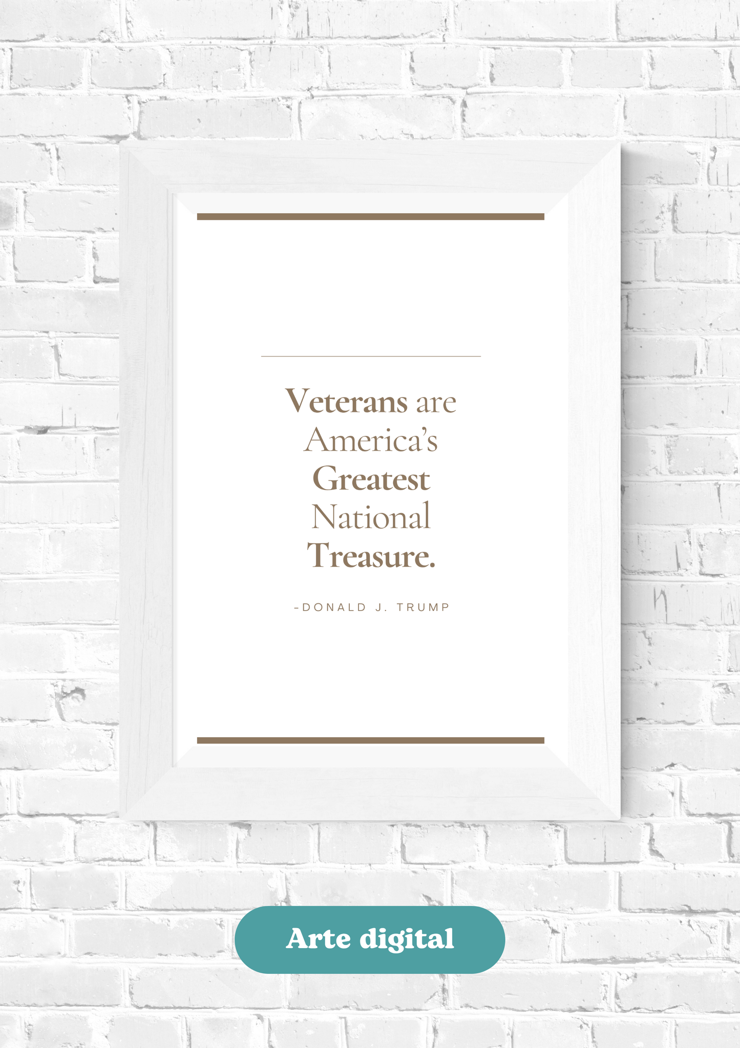 Exclusive Veteran Bundle: Paperback + eBook + Trump Quote Wall Art