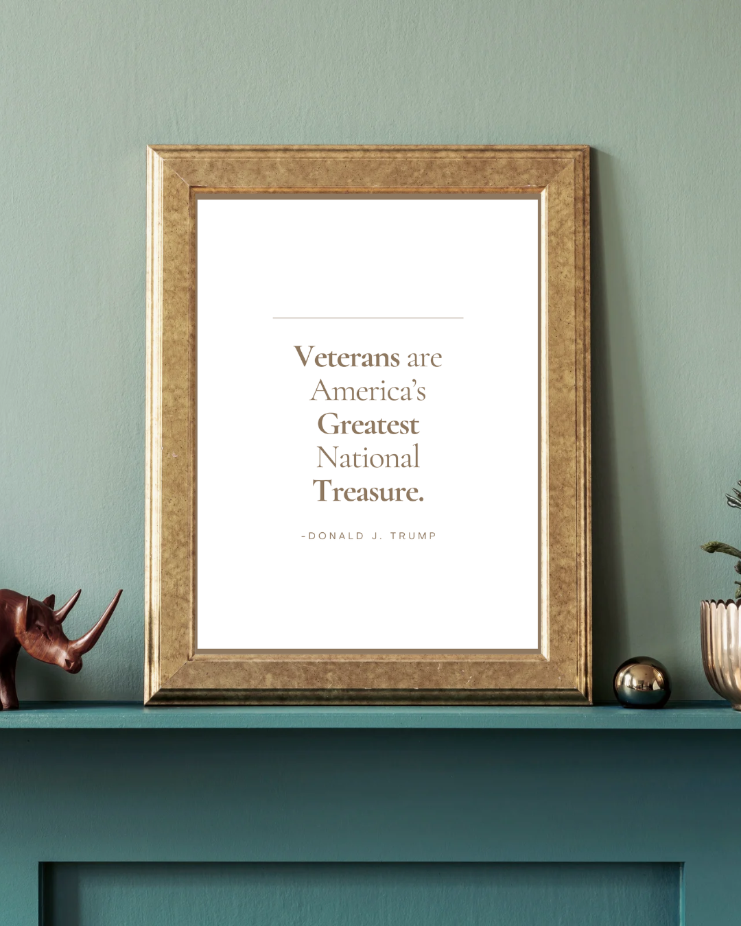 Exclusive Veteran Bundle: Paperback + eBook + Trump Quote Wall Art
