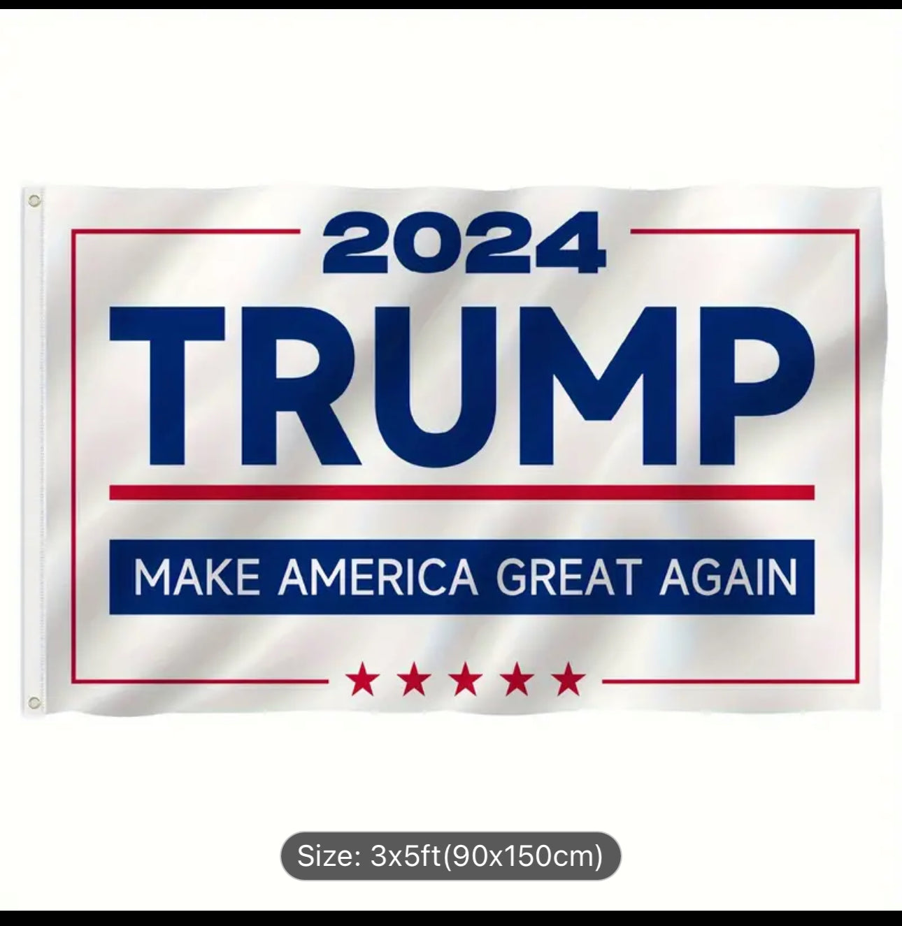 Trump 2024 MAGA Flag, 3x5 Foot Heavy Duty Polyester Banner with Brass Grommets - Vivid Color, UV Protected, Fade Resistant - Perfect for Indoor & Outdoor Use