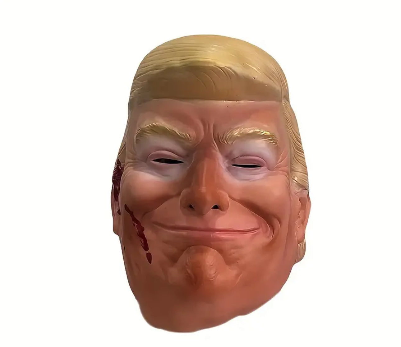 2024 Halloween Trump Mask Latex Headpiece Attempted Assassination Fight Fight Fight! Blood Stains Randomly Placed MAGA Adult Novelty Halloween Costume Party Supplies