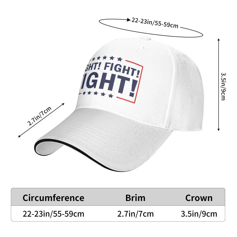 Donald Trump Fight Fight Fight Supporters Americans Baseball Caps MAGA Hat Sun Cap Men Women Outdoor Golf