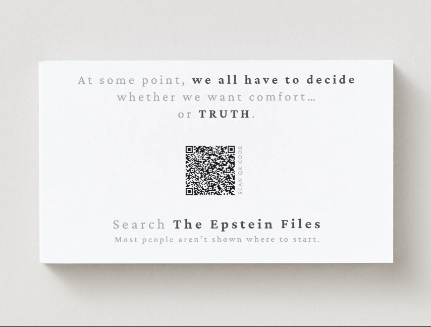 Epstein Files Awareness Cards | Give, Share, Spread Truth, Spark Change