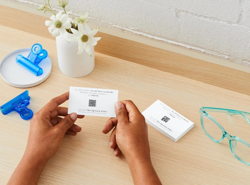 Epstein Files Awareness Cards | Give, Share, Spread Truth, Spark Change