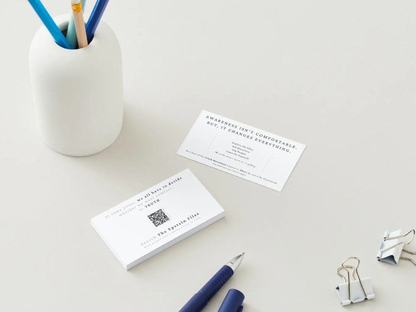 Epstein Files Awareness Cards | Give, Share, Spread Truth, Spark Change