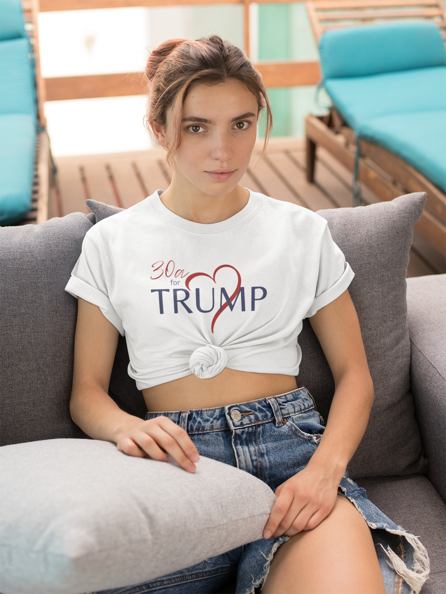 30a for Trump Women's Lifestyle T-Shirt Trump 2024 Emerald Coast Florida MAGA