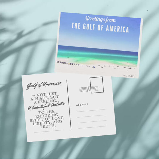 Gulf of America Postcard – Mailed for You or (1) Shipped Blank - est. 2025 Vintage-Inspired