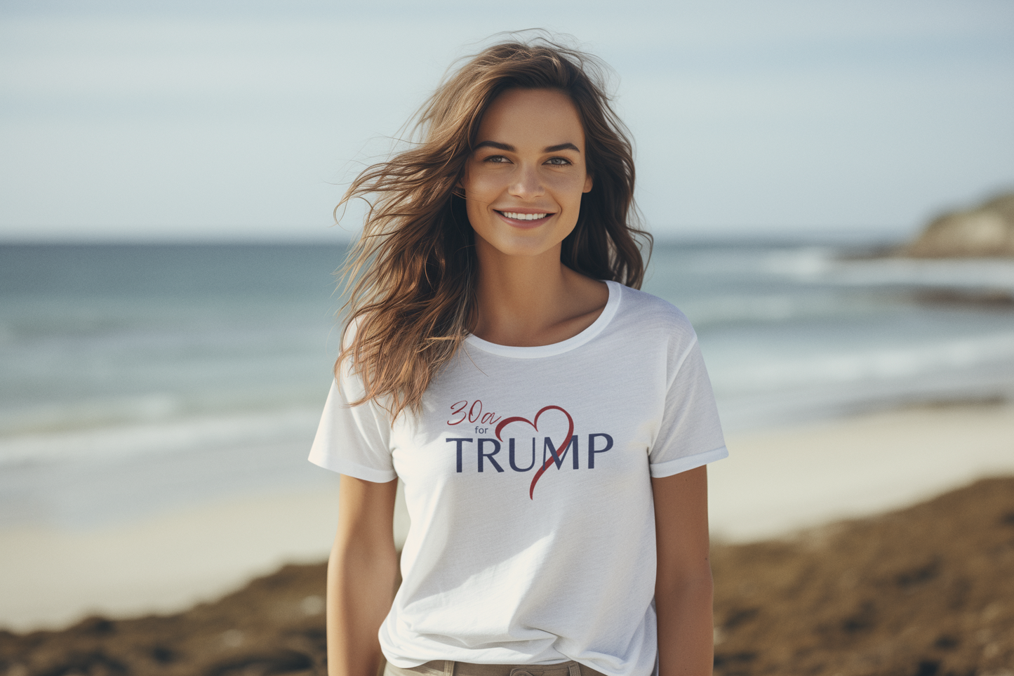 30a for Trump Women's Lifestyle T-Shirt Trump 2024 Emerald Coast Florida MAGA