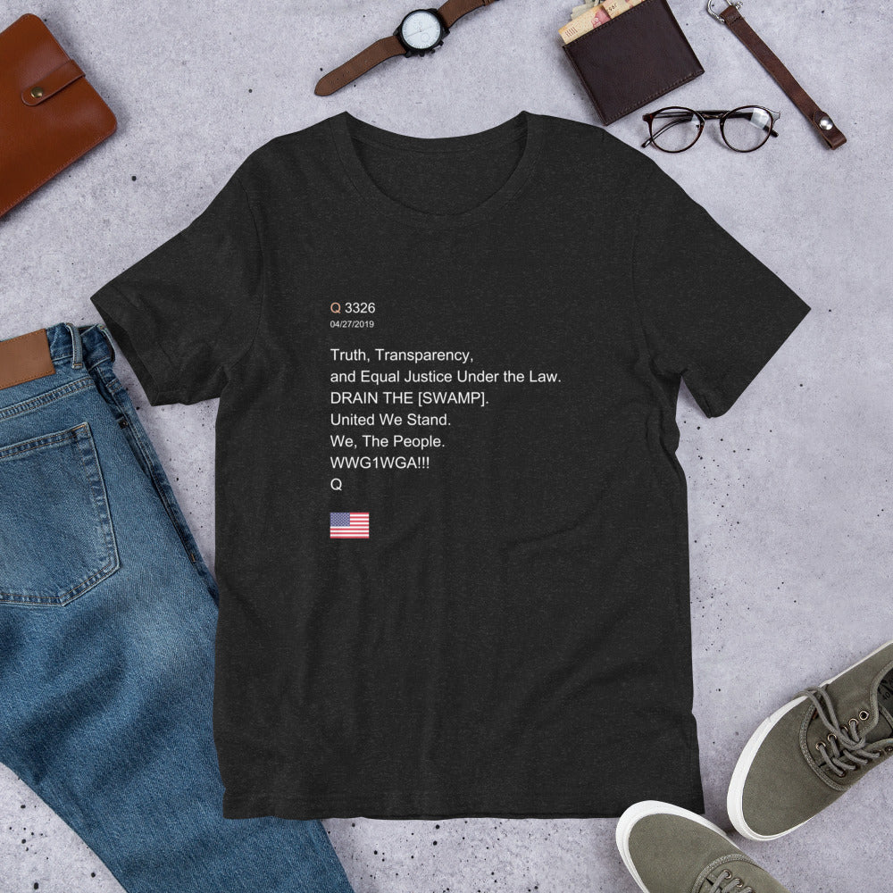 Q Anon Men's T-Shirt Qanon Q Posts 17 Conspiracy Theories WWG1WGA Tee Conspiracy Theorist