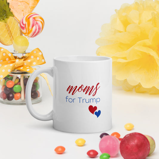 Red & Blue Hearts - Make Mom's Day Great Again: Trump-Loving Moms' Favorite Mug for Mother's Day MAGA Coffee Mug Ceramic Drinkware