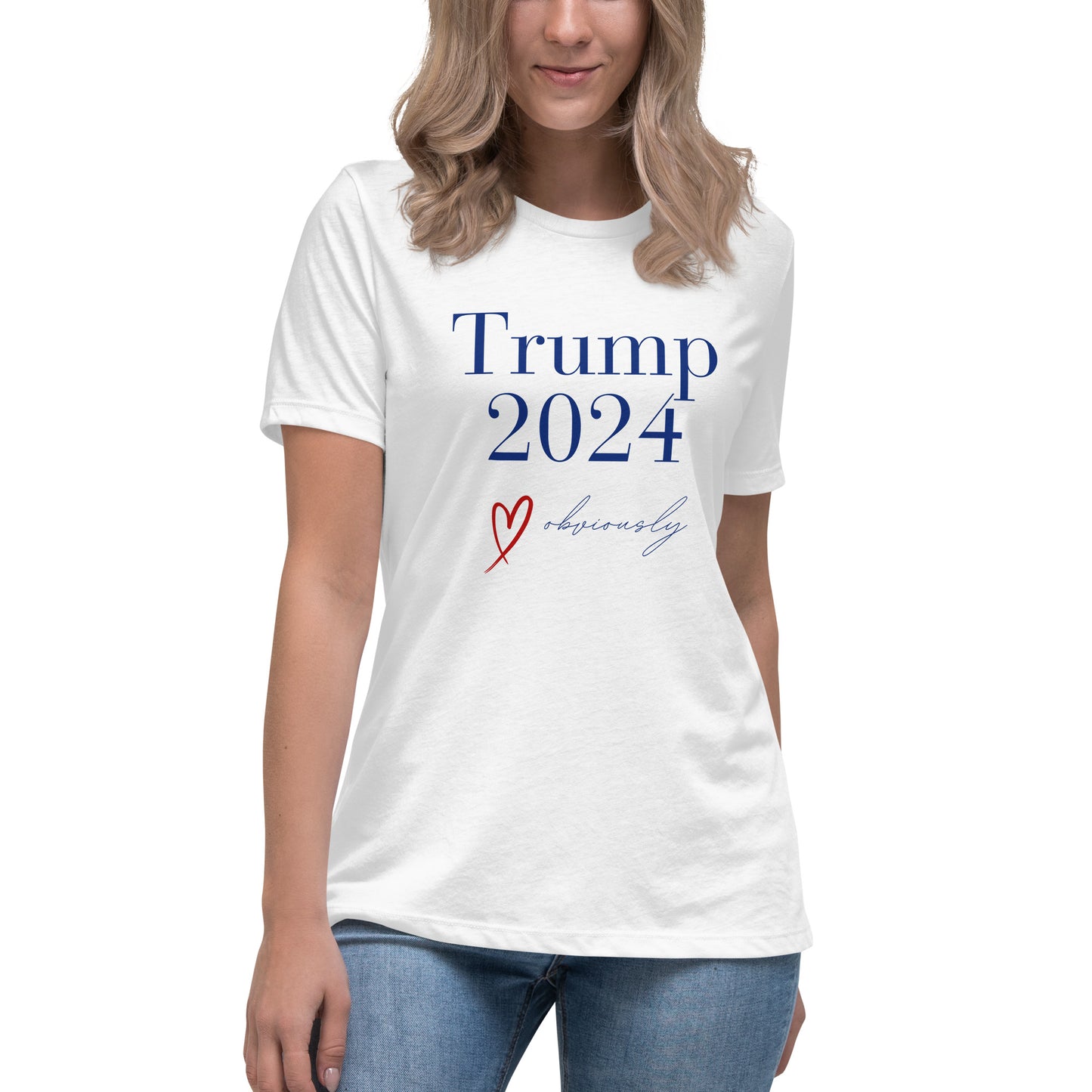 “Trump 2024, Obviously" Women's Relaxed T-Shirt | Trump Won | MAGA Tee | Trump 2024 Clothing