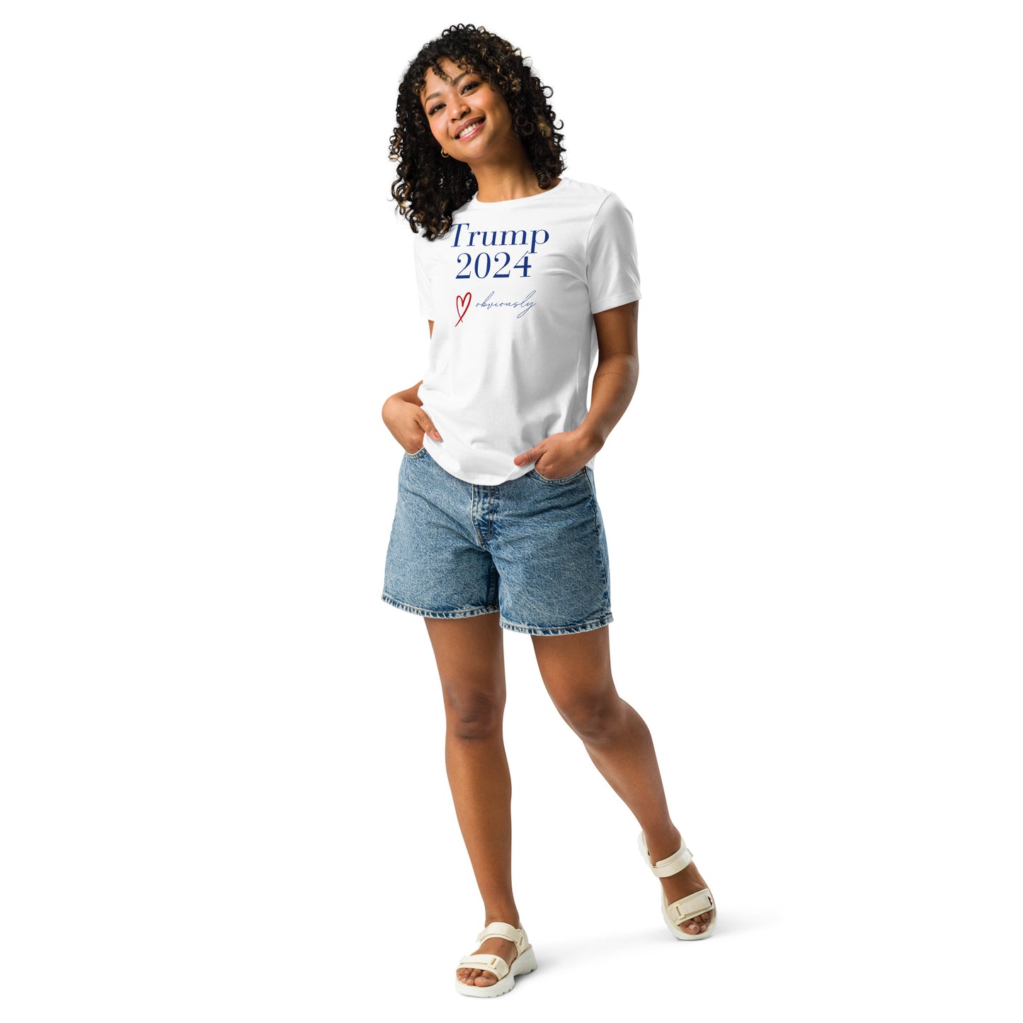 “Trump 2024, Obviously" Women's Relaxed T-Shirt | Trump Won | MAGA Tee | Trump 2024 Clothing