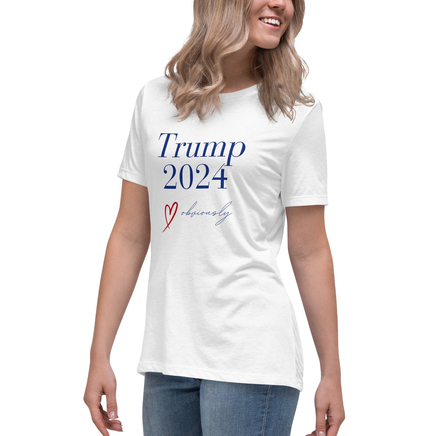 “Trump 2024, Obviously" Women's Relaxed T-Shirt | Trump Won | MAGA Tee | Trump 2024 Clothing